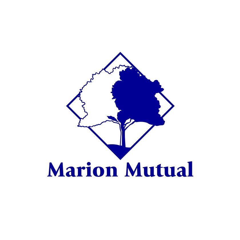 Blue and white split tree logo in a diamond;