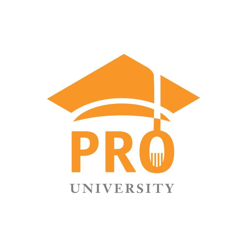 Orange graduation cap logo with