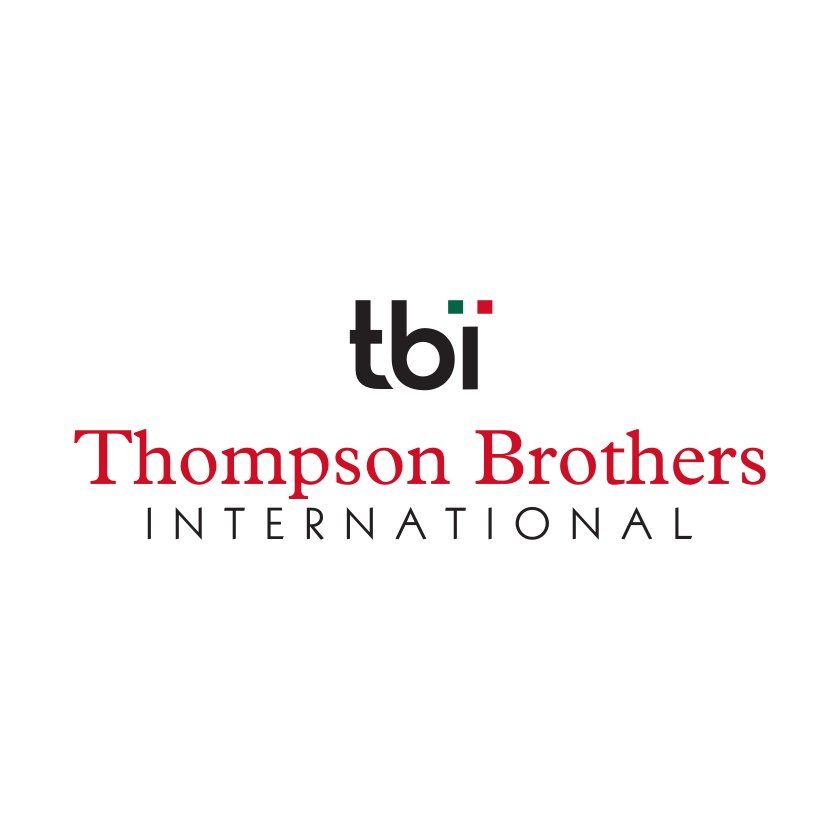Logo for Thompson Brothers International, featuring