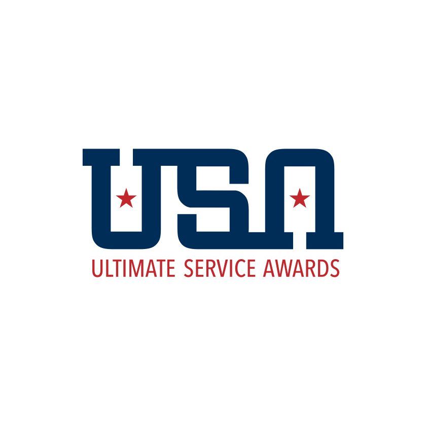 Logo for Ultimate Service Awards, featuring the letters