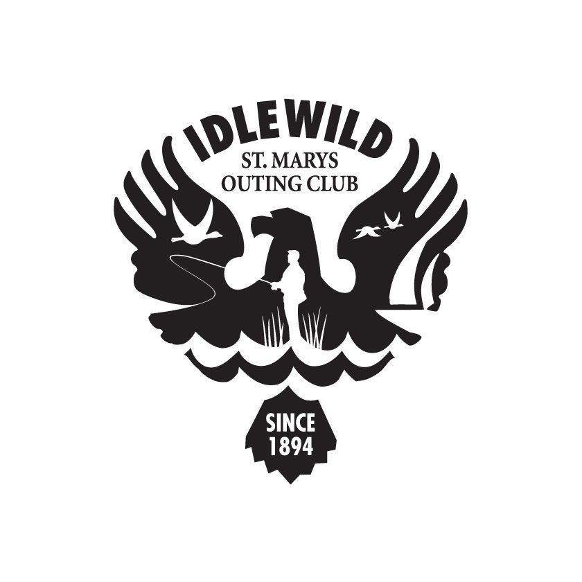 Idlewild St. Marys Outing Club logo with waves, birds, fisherman, and a sailboat.