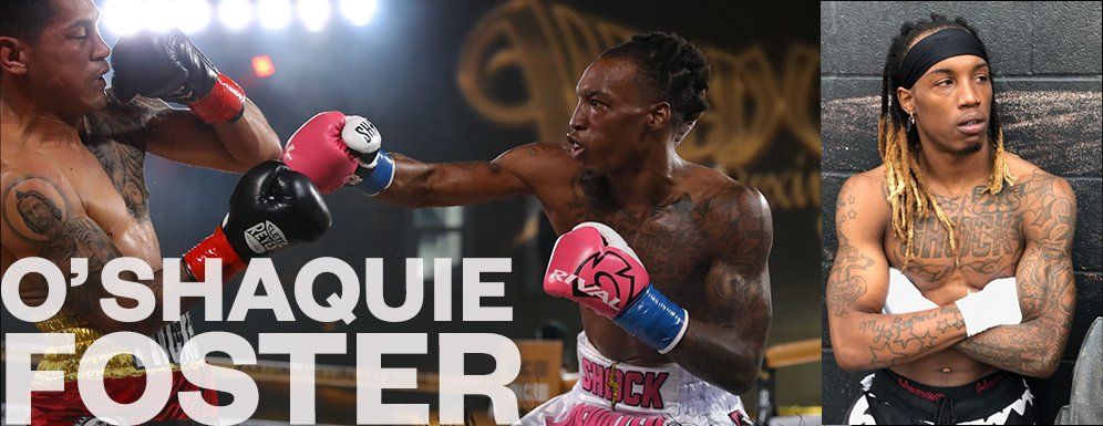boxer O'SHAQUIE FOSTER ring city usa boxing nbc sports nov 19th 2020 banner