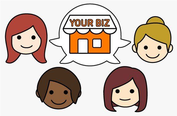 women supporting a business illustration