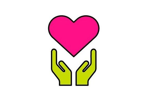heart in hands icon