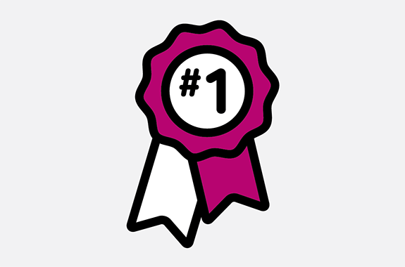 number 1 badge