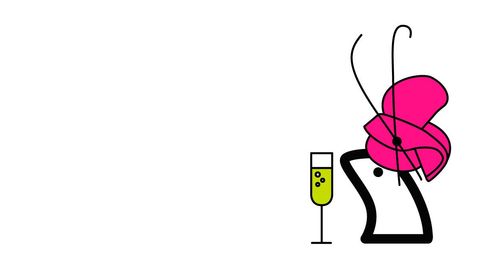 mouse drinking with hat