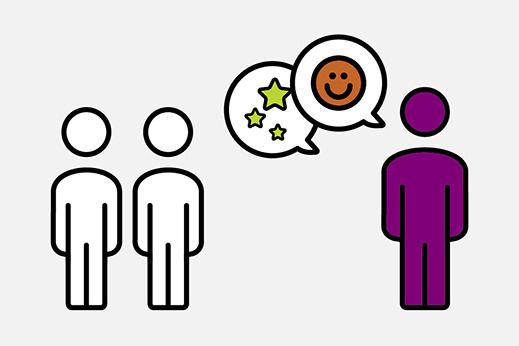 talking about ratings and reviews illustration