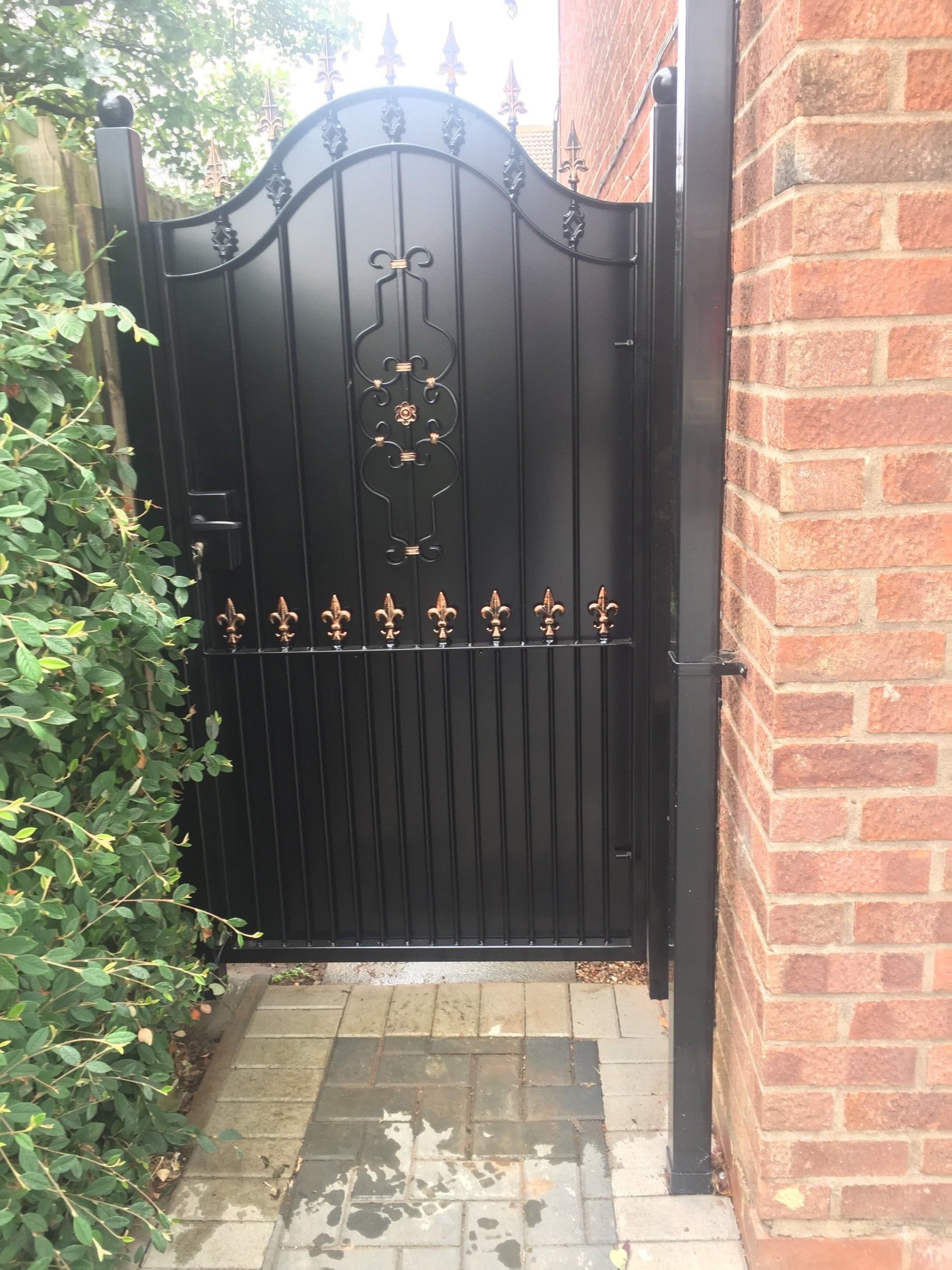 black metal gate