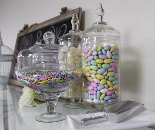 Apothecary Candy Jars, squat stem Candy Jar
