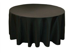 Banquet length (to floor) table cloth available in black and white