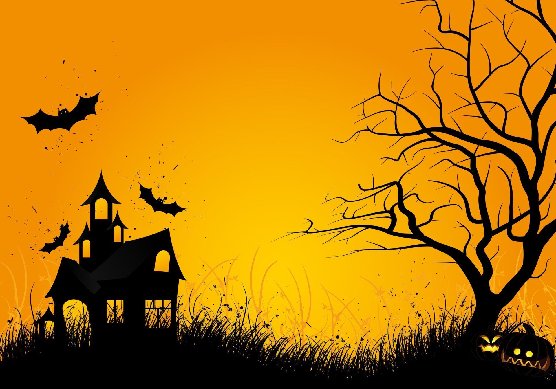 Backdrop Halloween House  3m x 2.3m $60 Incl frame & gst