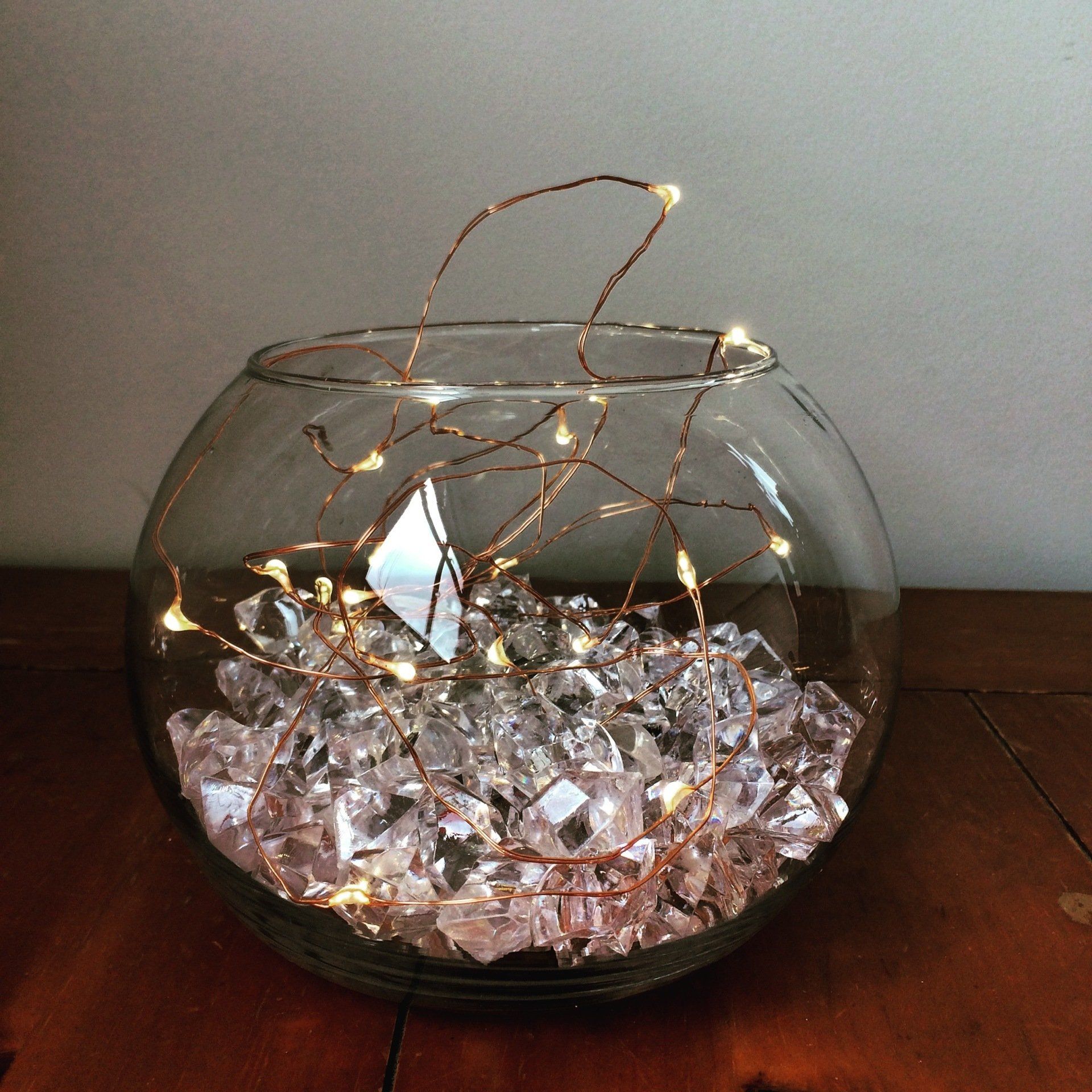 Medium Fishbowl Centrepiece with gerbera flowers and floating candles $15 incl gst
