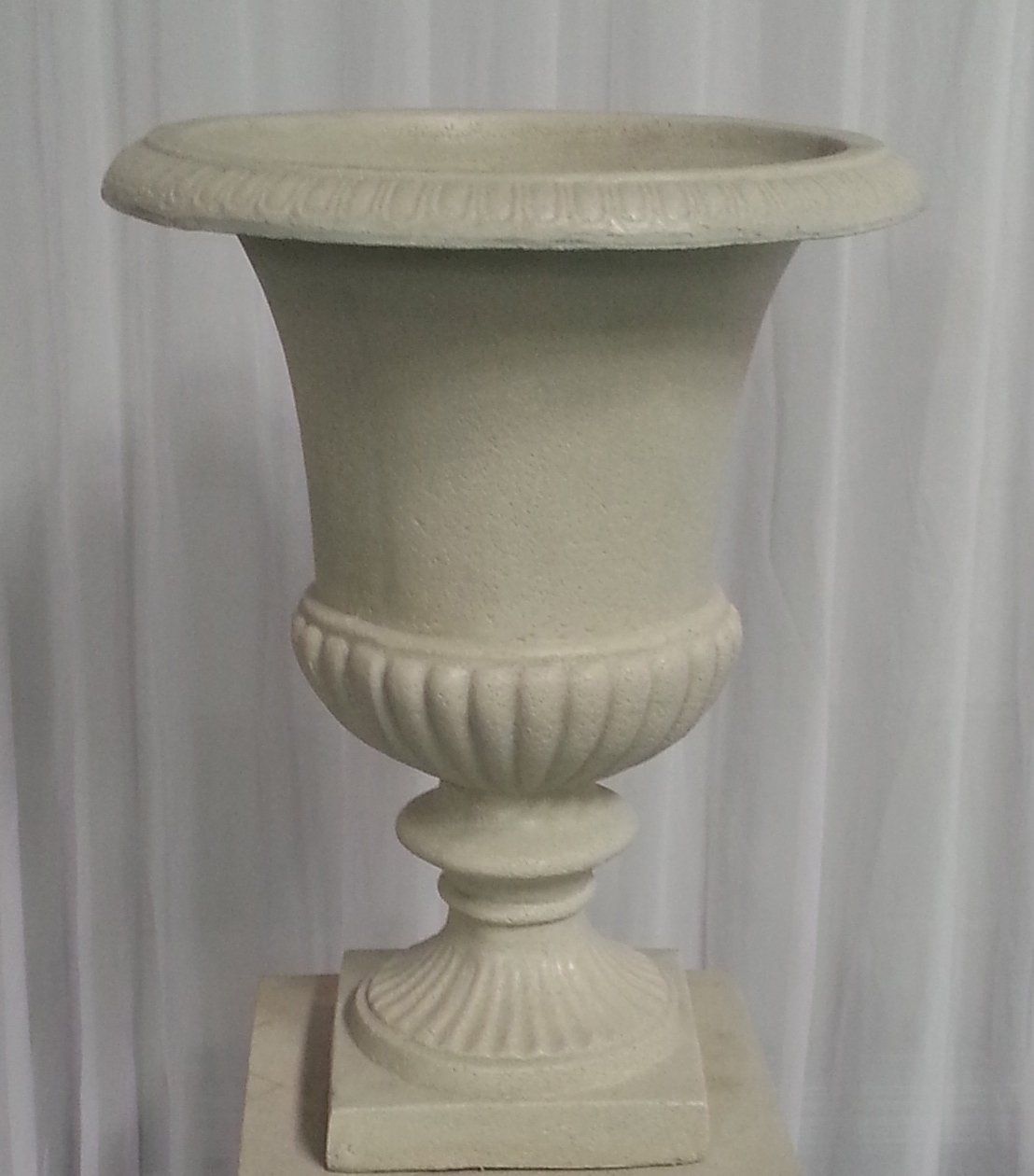 Urn White Wash 37.5cm diameter x 49cm high $16 incl gst