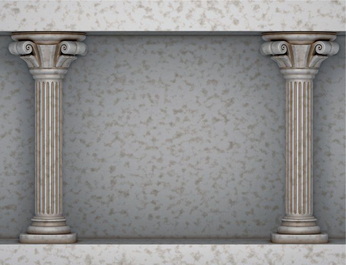 Backdrop Roman Right  3m x 2.3m $60 Incl frame & gst