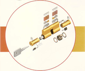 componeneti di un cilindro Medeco 3