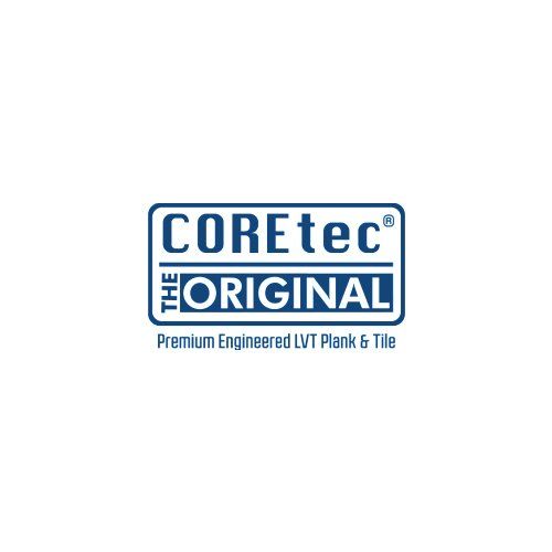 COREtec The Original logo with blue text and “Premium Engineered LVT Plank & Tile” tagline