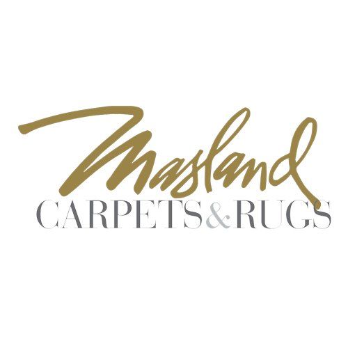 Mashland Carpets & Rugs logo in gold and gray on a white background