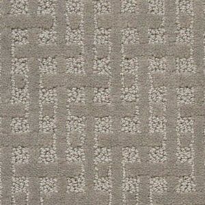 Gray geometric carpet pattern with interlocking rectangular shapes