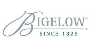 Bigelow logo with stylized “B” and “Since 1825” in gray and blue