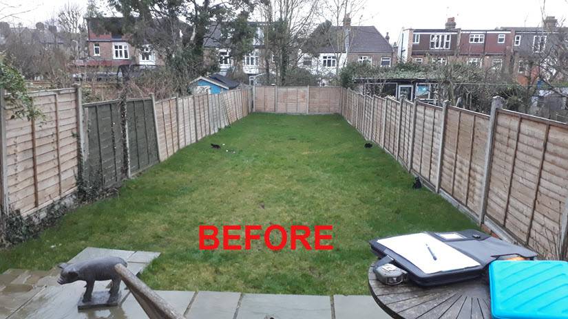steep garden before
