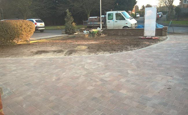 driveway during costruction tegula block paving driveway during costruction tegula block paving