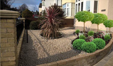 landscape front garden & driveway front garden plants