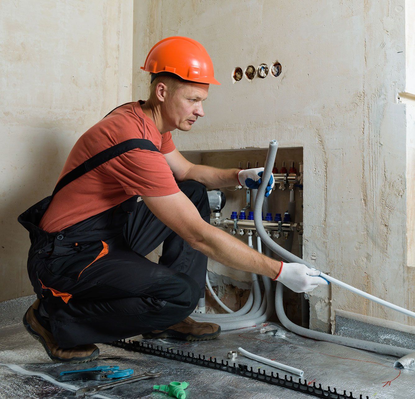 Installation of a warm floor