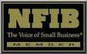 nfib NFIB logo with gold text on black background,