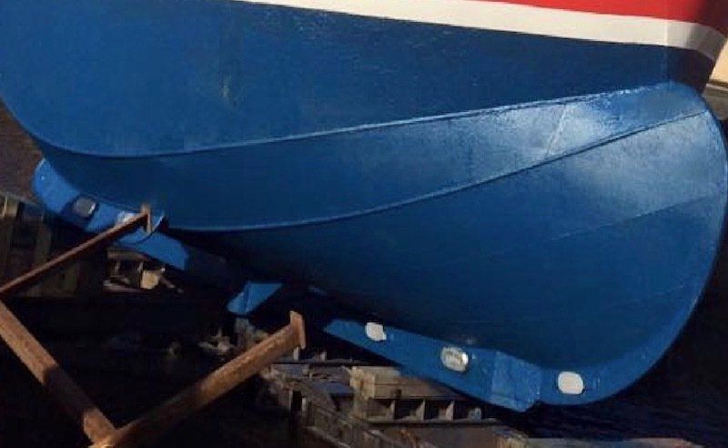 Four images showcasing the marine engineering work done at A Noble's boatyard in south west Scotland