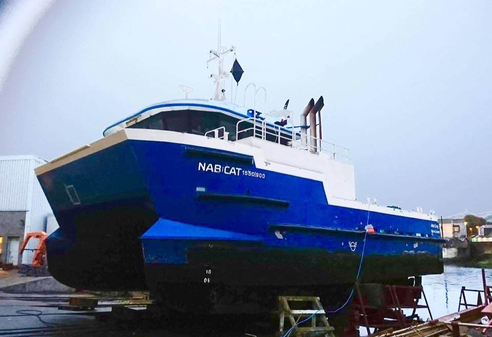 Boats in for refitting or repairs at A Noble & Sons yard in Girvan