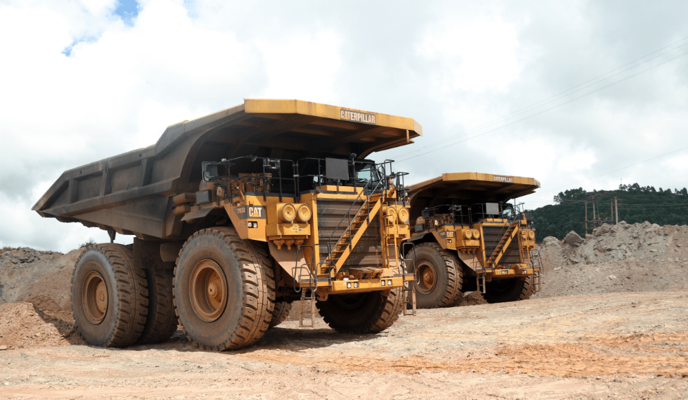 Two heavy duty loading trucks