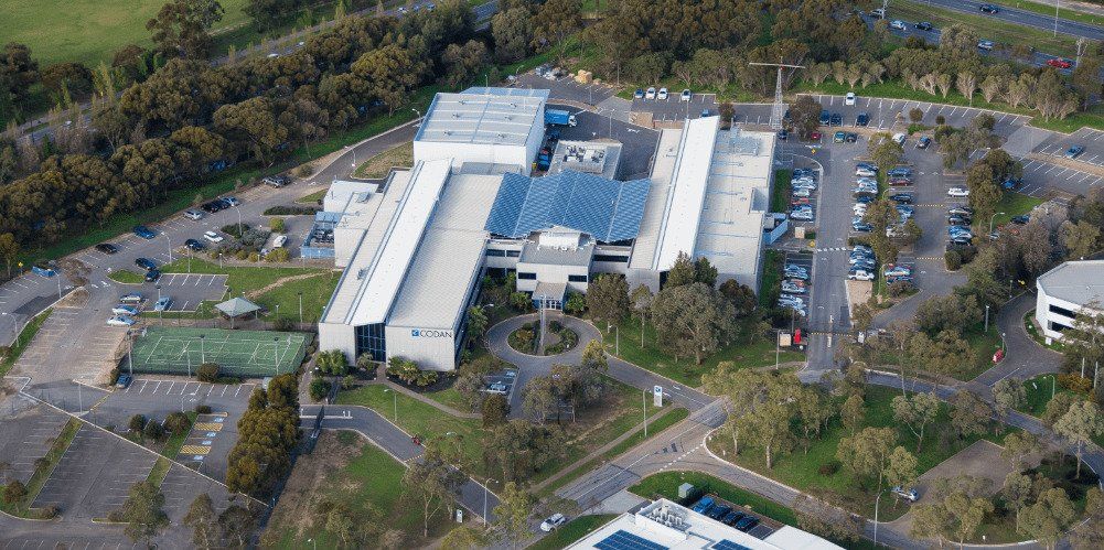 Aerial photo of Codan office