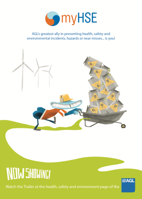 A MyHSE illustrated poster about hazardous materials