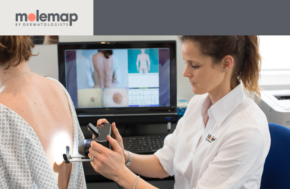 Dermatologists using a dermascope