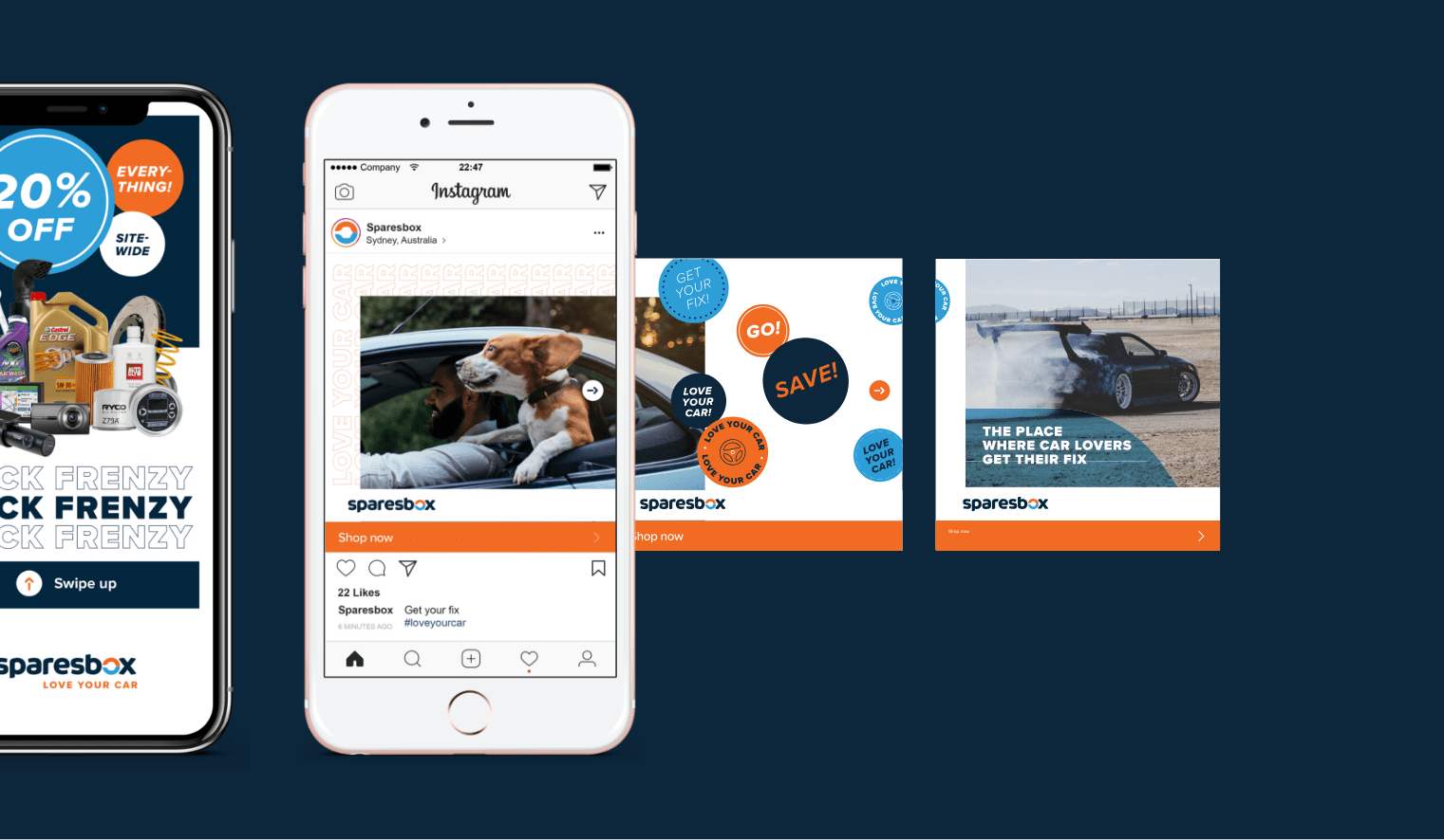 Table of Plenty Instagram ads screenshots