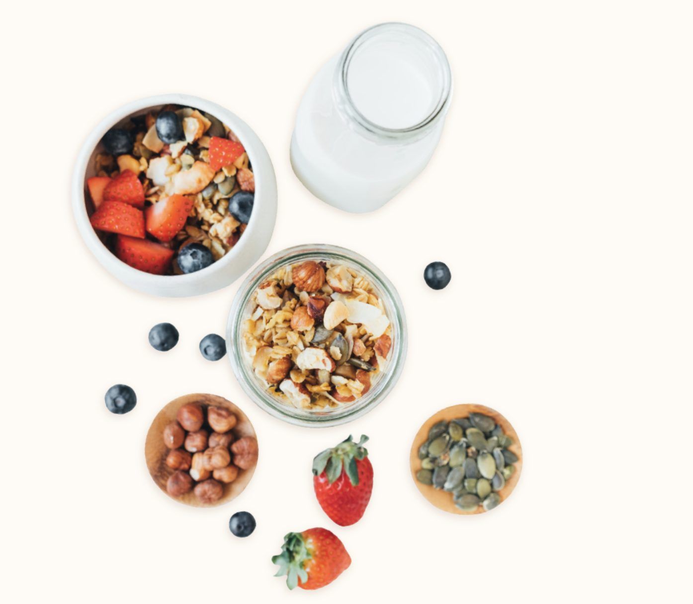 Breakfast food on a table