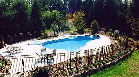 Modern Swimming Pool With Garden — Pittstown, NJ — Advantage Pools