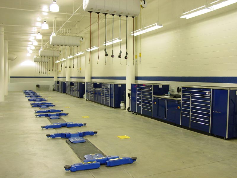 Air Compressors — Row of Car Lifting Equipment in North Hollywood, CA A row of equipment provided by air compressor suppliers near Los Angeles, CA