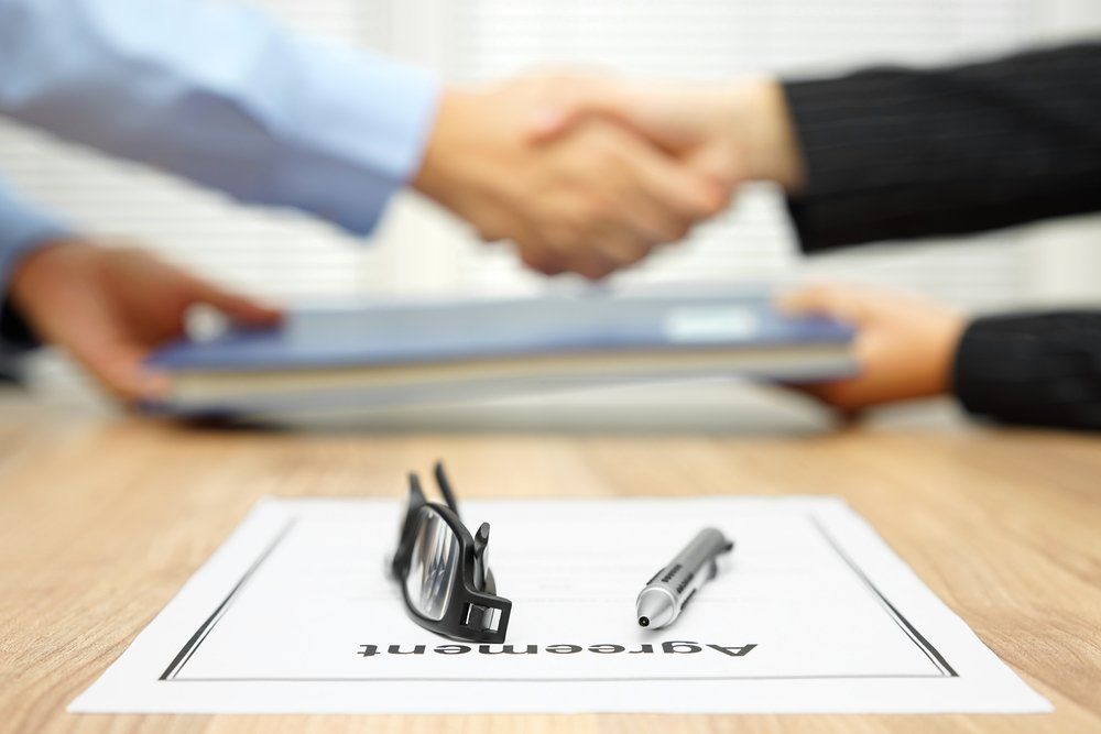 A hand-shake agreement