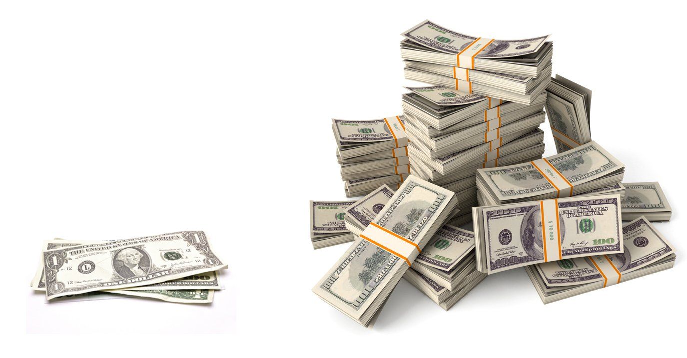 Stacks of currency
