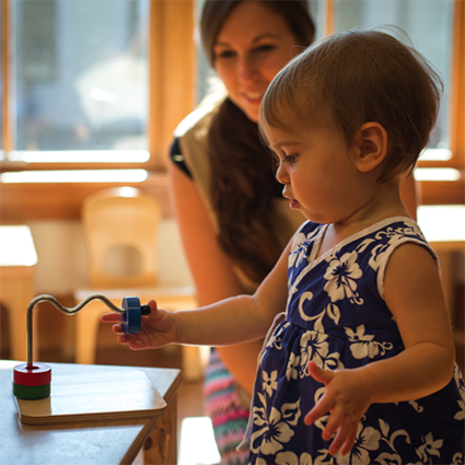 Toddler child with lesson