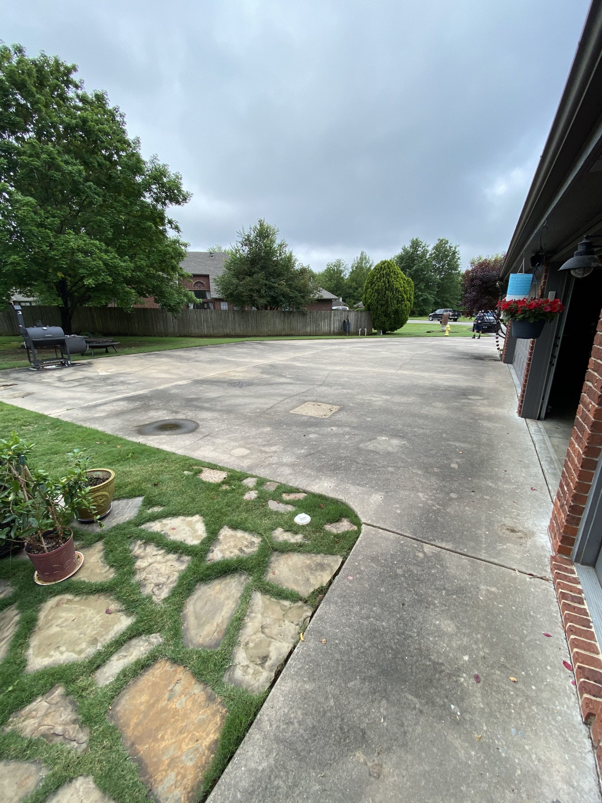 patio power washing before
