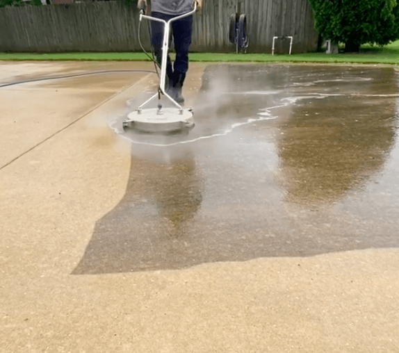 power washing concrete