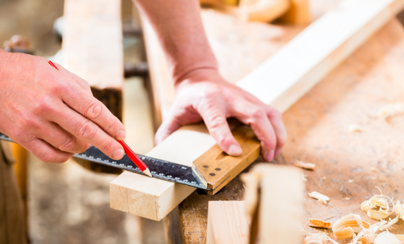 Man doing carpentry work