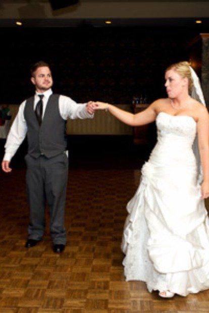 Bride and Groom At Their Wedding