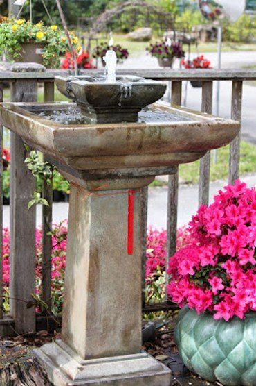 Yard Decorations — Pillar Fountain in Savannah, GA