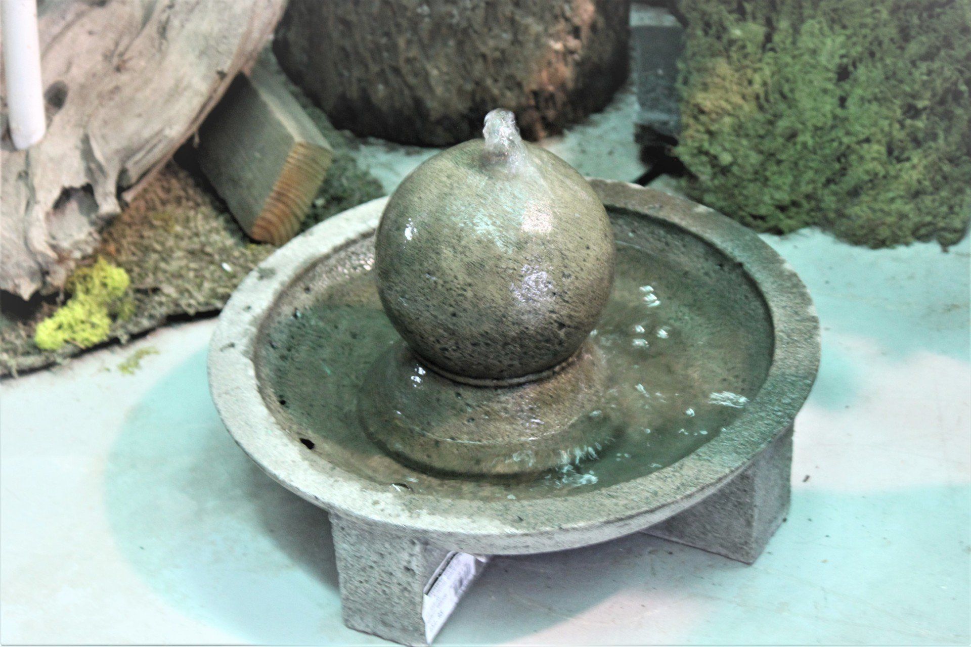 Holiday Yard — Brown Vase Fountain in Savannah, GA