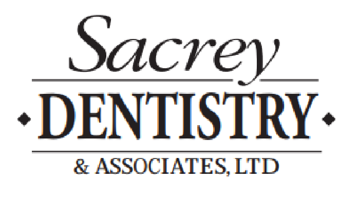 Sacrey Dentistry logo: black text on white background.