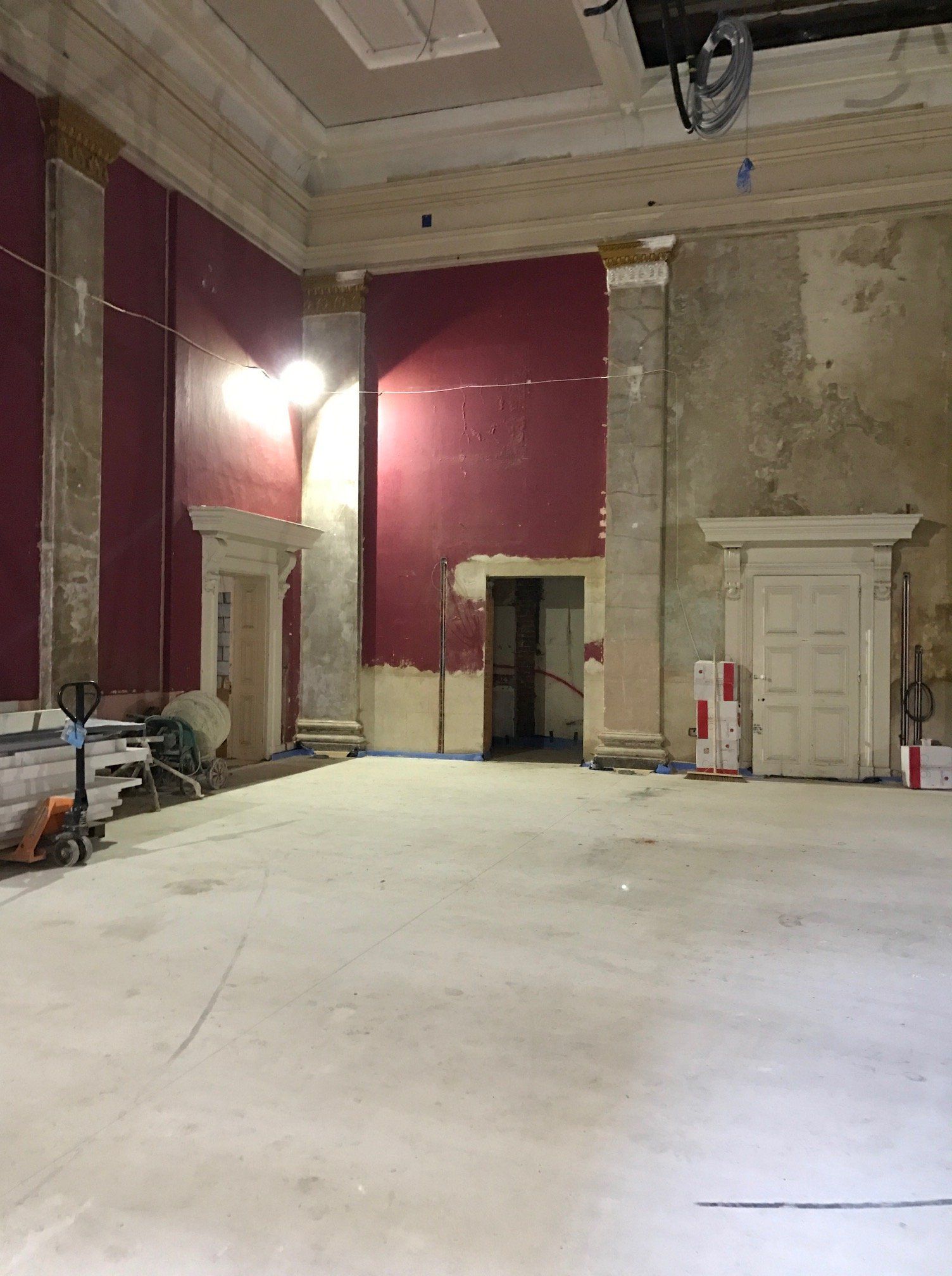 The Corn Hall Main hall partially renovated