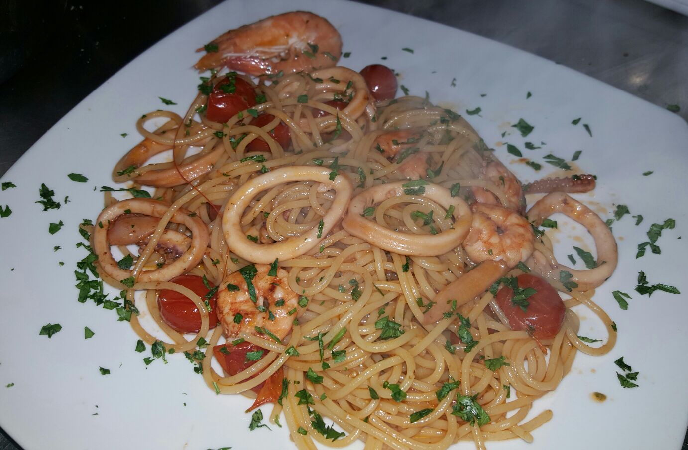 linguine gamberi e calamari
